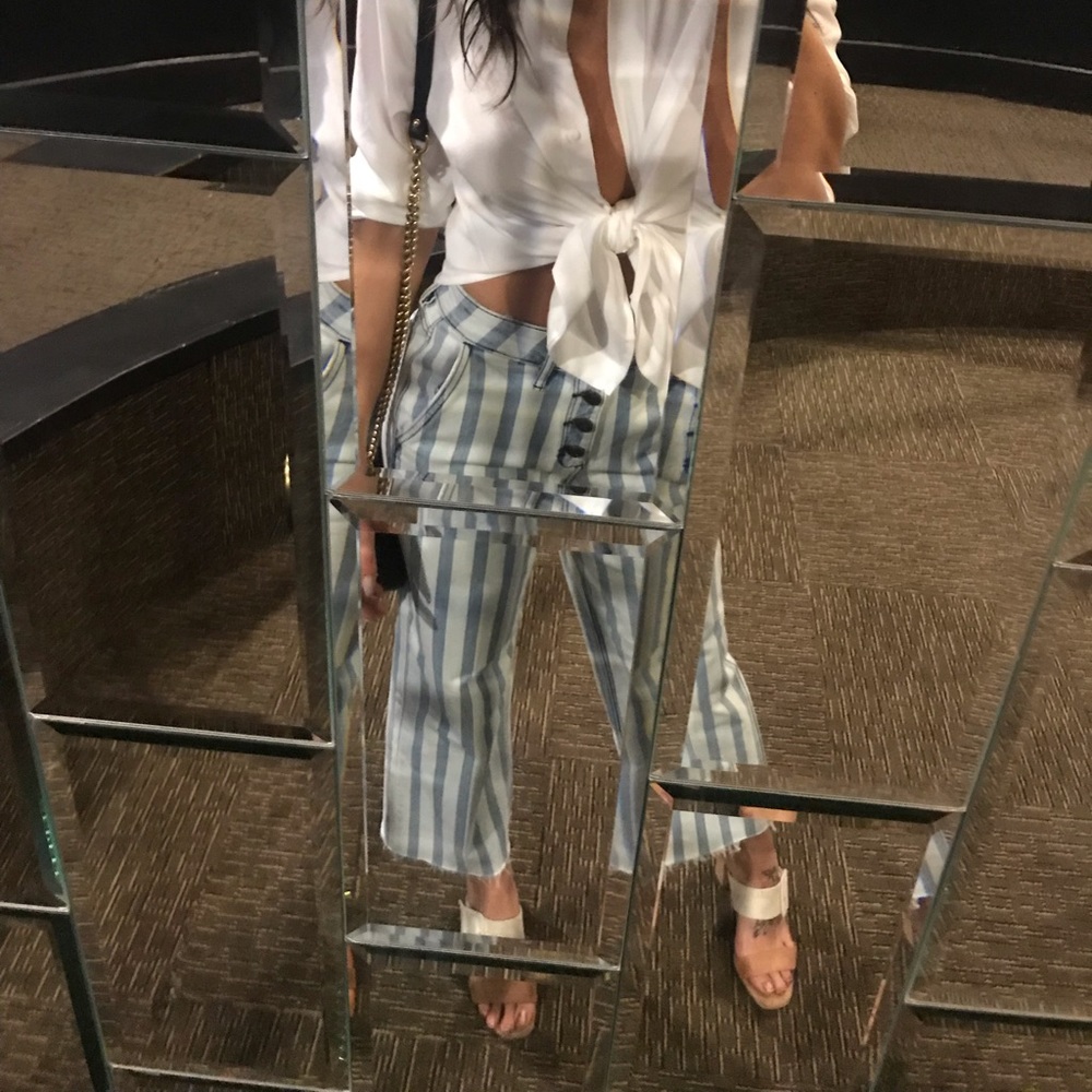 Malibu striped high-rise jeans - Picture 4 of 7